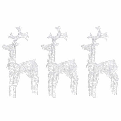 vidaXL Reindeer Christmas Decorations 3 pcs 60x16x100 cm Acrylic