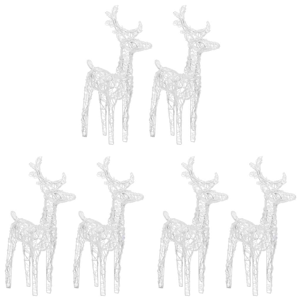 vidaXL Christmas Reindeers 6 pcs Warm White 240 LEDs Acrylic