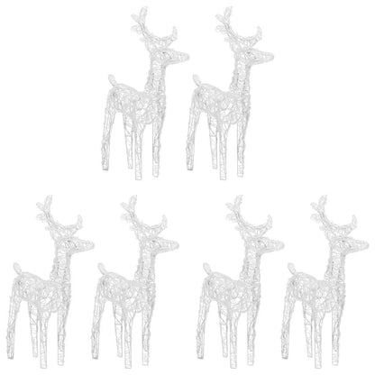 vidaXL Christmas Reindeers 6 pcs Warm White 240 LEDs Acrylic