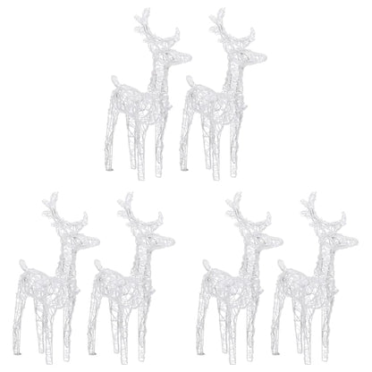 vidaXL Christmas Reindeers 6 pcs Blue 240 LEDs Acrylic
