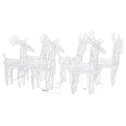 vidaXL Christmas Reindeers 6 pcs Multicolour 240 LEDs Acrylic
