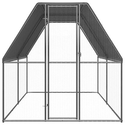 vidaXL Outdoor Chicken Cage 2x4x2 m Galvanised Steel