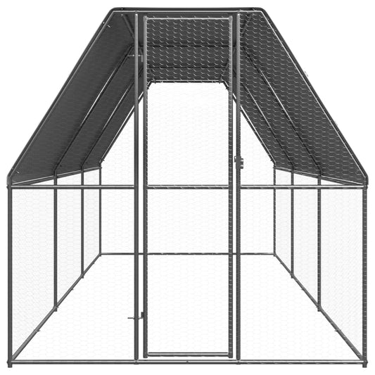 vidaXL Outdoor Chicken Cage 2x6x2 m Galvanised Steel