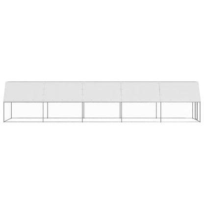 vidaXL Outdoor Chicken Cage 2x10x2 m Galvanised Steel