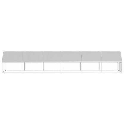 vidaXL Outdoor Chicken Cage 2x12x2 m Galvanised Steel
