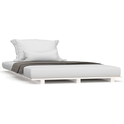 vidaXL Bed Frame without Mattress White 90x200 cm Solid Wood Pine