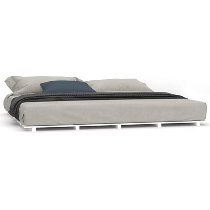 vidaXL Bed Frame without Mattress White 200x200 cm Solid Wood Pine