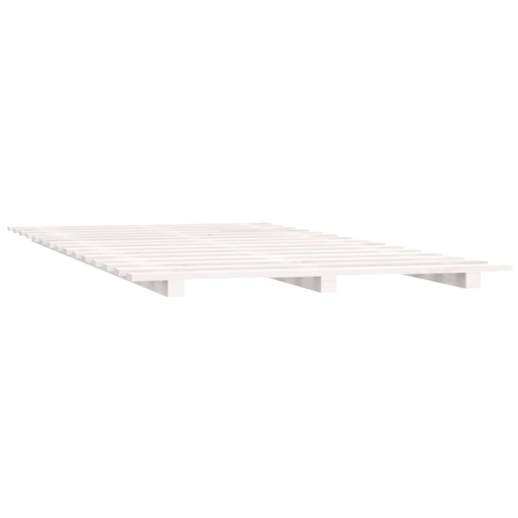 vidaXL Bed Frame without Mattress White 120x200 cm Solid Wood Pine