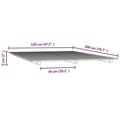 vidaXL Bed Frame without Mattress White 120x200 cm Solid Wood Pine