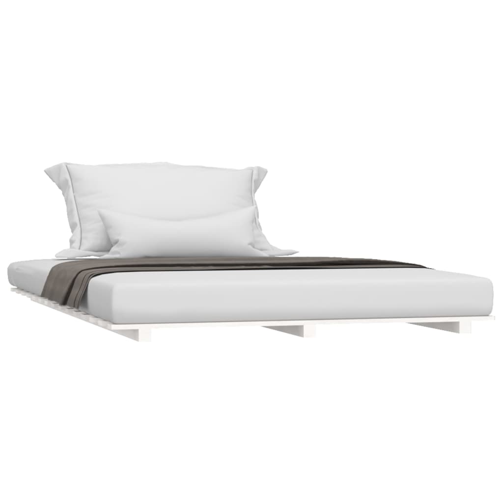 vidaXL Bed Frame without Mattress White 140x200 cm Solid Wood Pine
