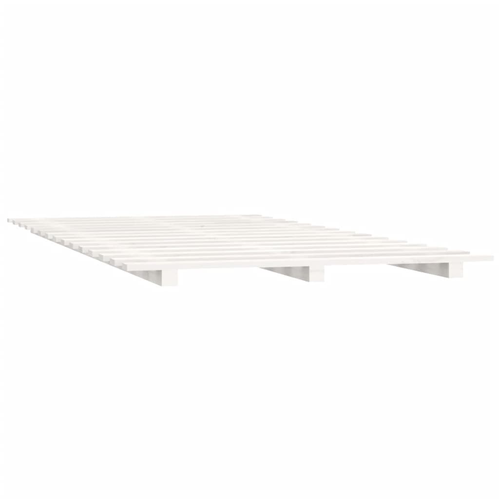 vidaXL Bed Frame without Mattress White 140x200 cm Solid Wood Pine