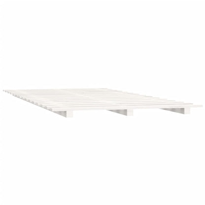 vidaXL Bed Frame without Mattress White 140x200 cm Solid Wood Pine