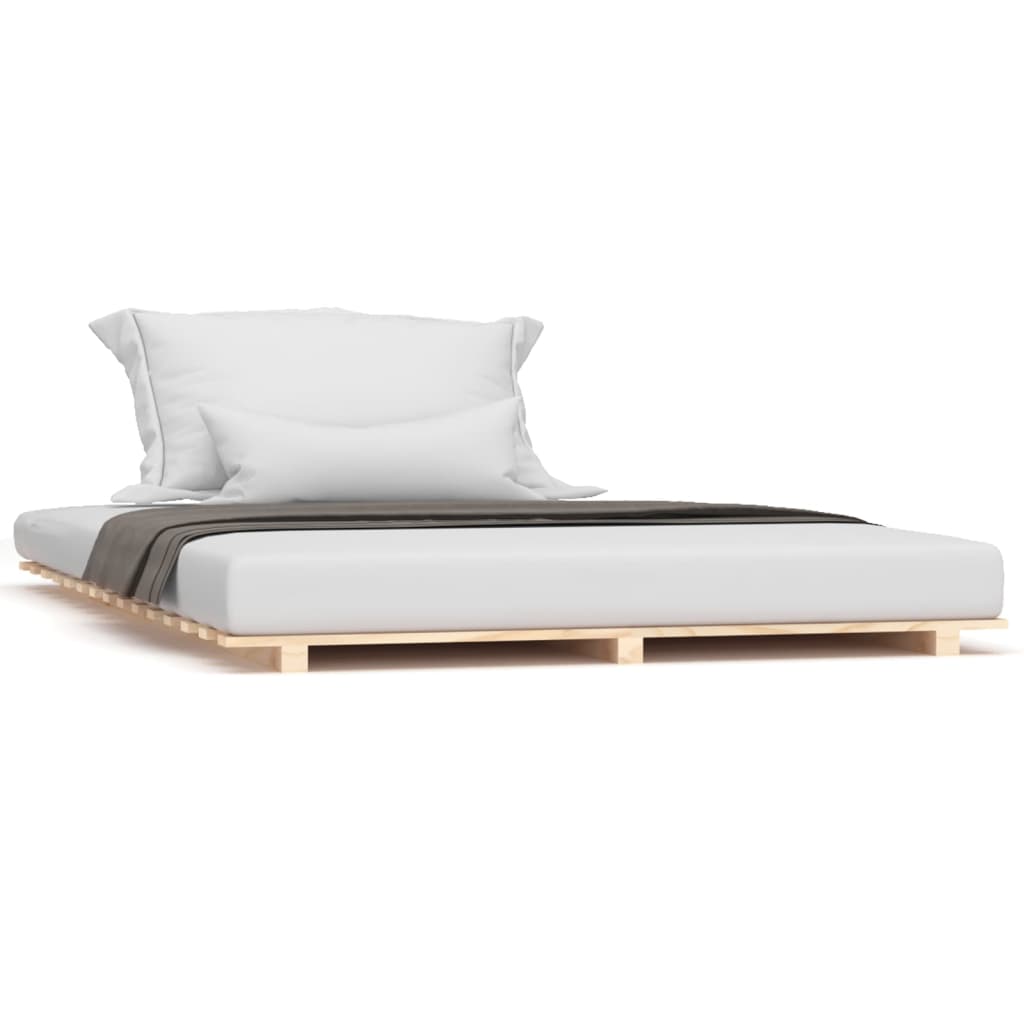 vidaXL Bed Frame without Mattress 150x200 cm King Size Solid Wood Pine