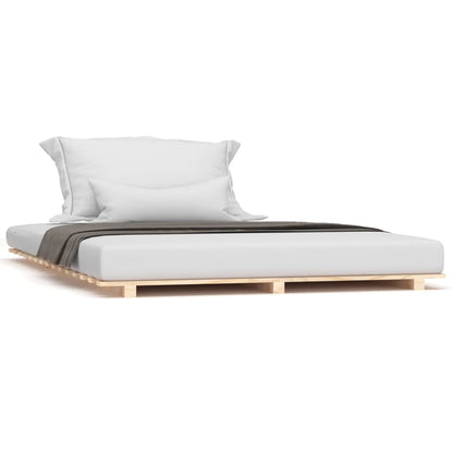 vidaXL Bed Frame without Mattress 150x200 cm King Size Solid Wood Pine