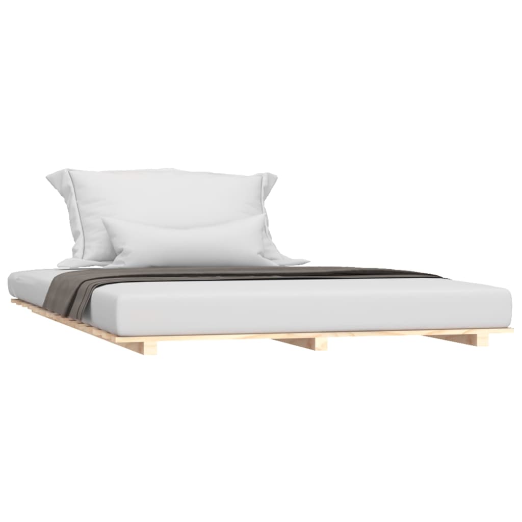 vidaXL Bed Frame without Mattress 150x200 cm King Size Solid Wood Pine