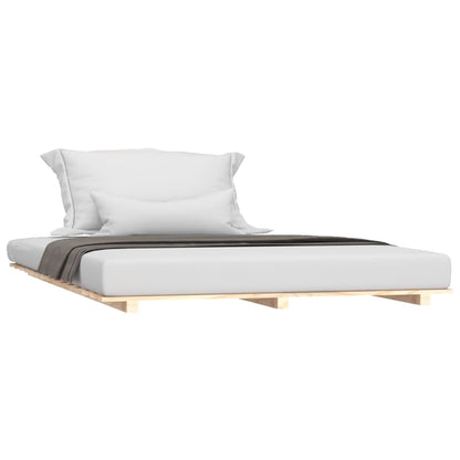 vidaXL Bed Frame without Mattress 150x200 cm King Size Solid Wood Pine