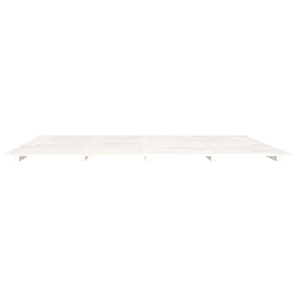 vidaXL Bed Frame without Mattress White 180x200 cm Super King Solid Wood Pine