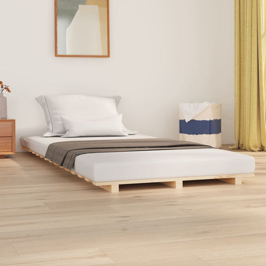 vidaXL Bed Frame without Mattress 90x190 cm Single Solid Wood Pine