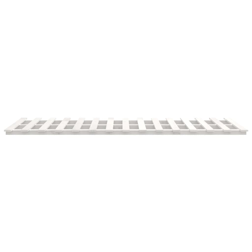 vidaXL Bed Frame without Mattress White 120x190 cm Small Double Solid Wood Pine