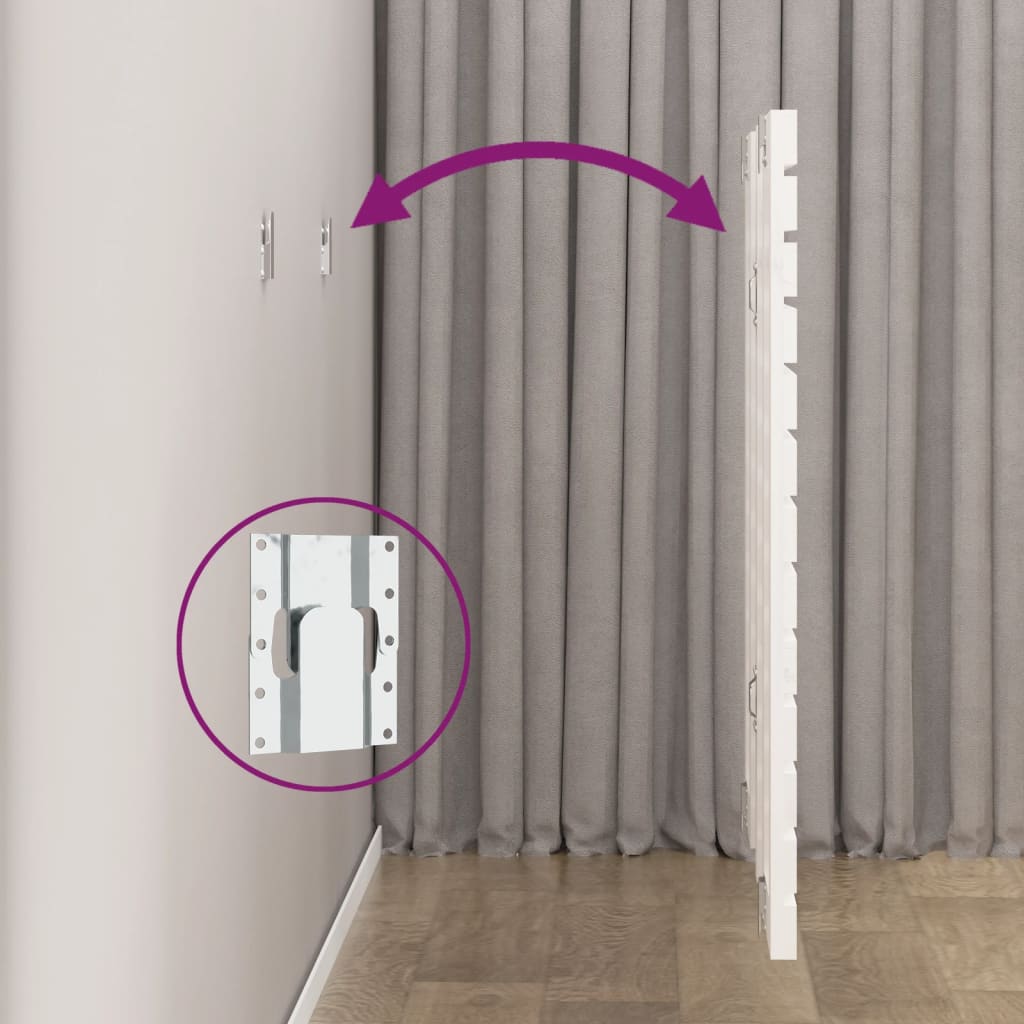 vidaXL Wall Headboard White 106x3x91.5 cm Solid Wood Pine