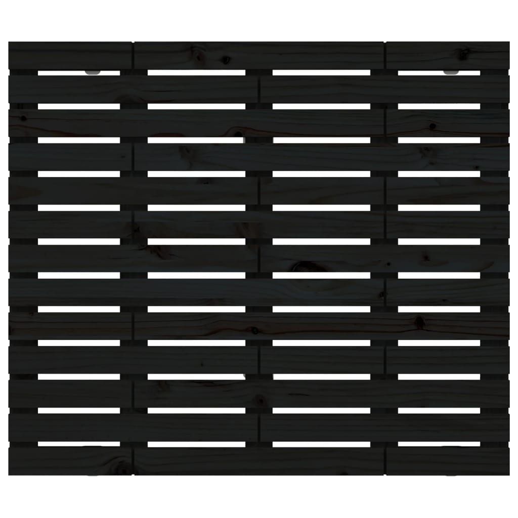 vidaXL Wall Headboard Black 106x3x91.5 cm Solid Wood Pine