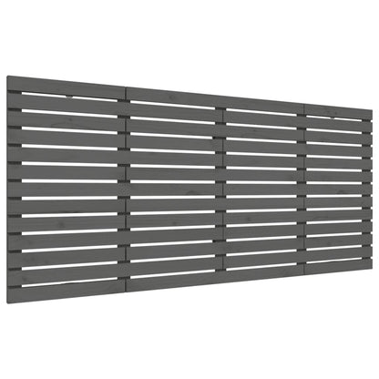 vidaXL Wall Headboard Grey 206x3x91.5 cm Solid Wood Pine