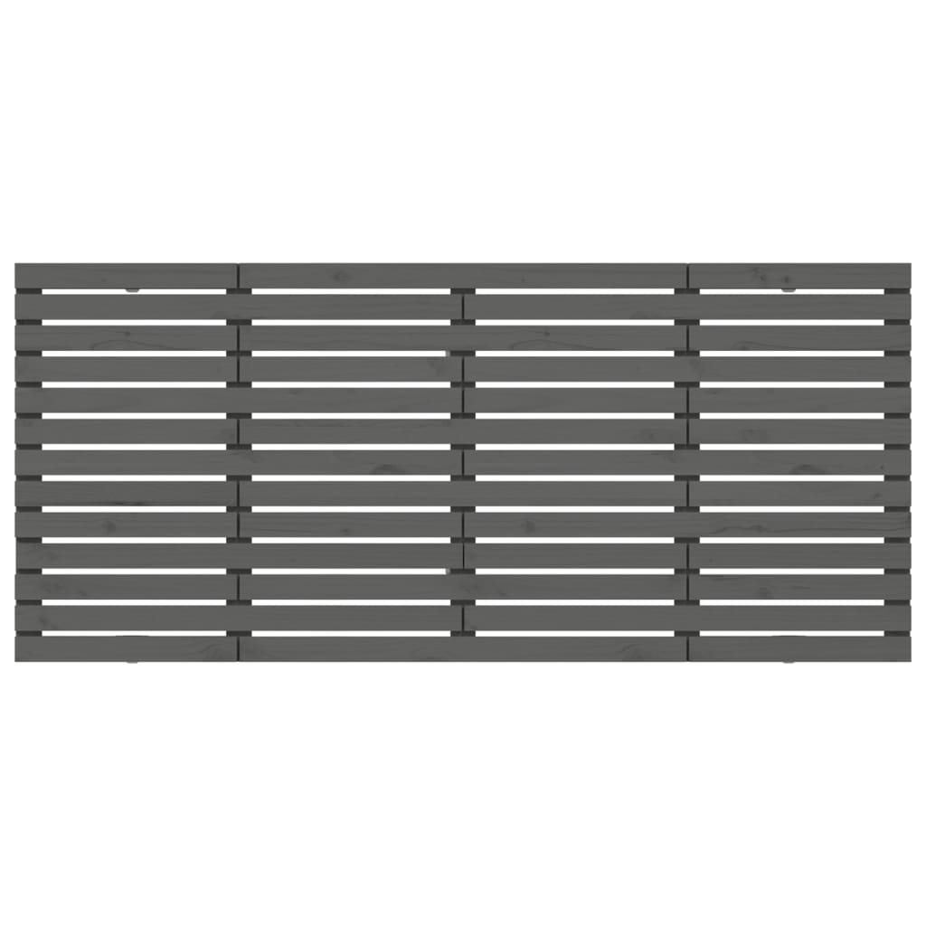 vidaXL Wall Headboard Grey 206x3x91.5 cm Solid Wood Pine