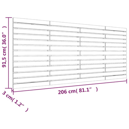 vidaXL Wall Headboard Honey Brown 206x3x91.5 cm Solid Wood Pine