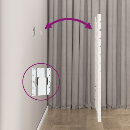 vidaXL Wall Headboard White 96x3x91.5 cm Solid Wood Pine