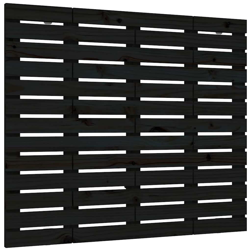 vidaXL Wall Headboard Black 96x3x91.5 cm Solid Wood Pine
