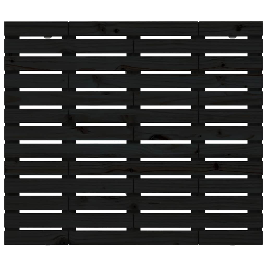 vidaXL Wall Headboard Black 96x3x91.5 cm Solid Wood Pine