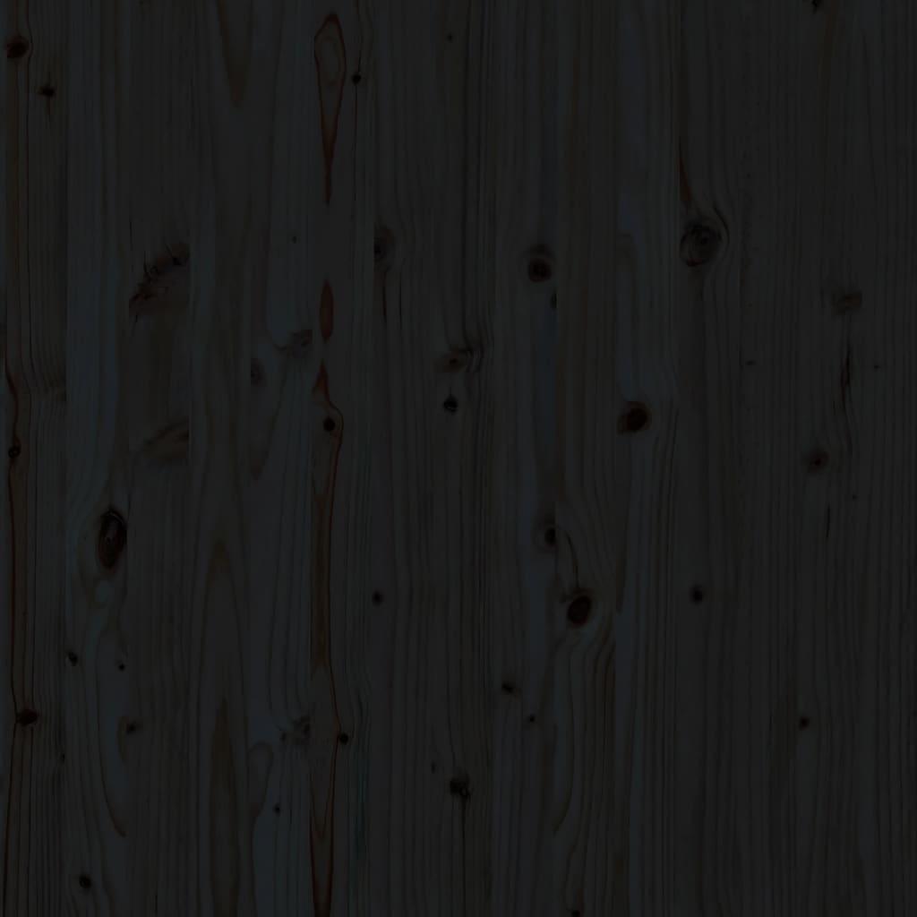 vidaXL Wall Headboard Black 96x3x91.5 cm Solid Wood Pine