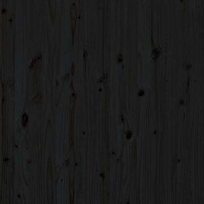 vidaXL Wall Headboard Black 96x3x91.5 cm Solid Wood Pine