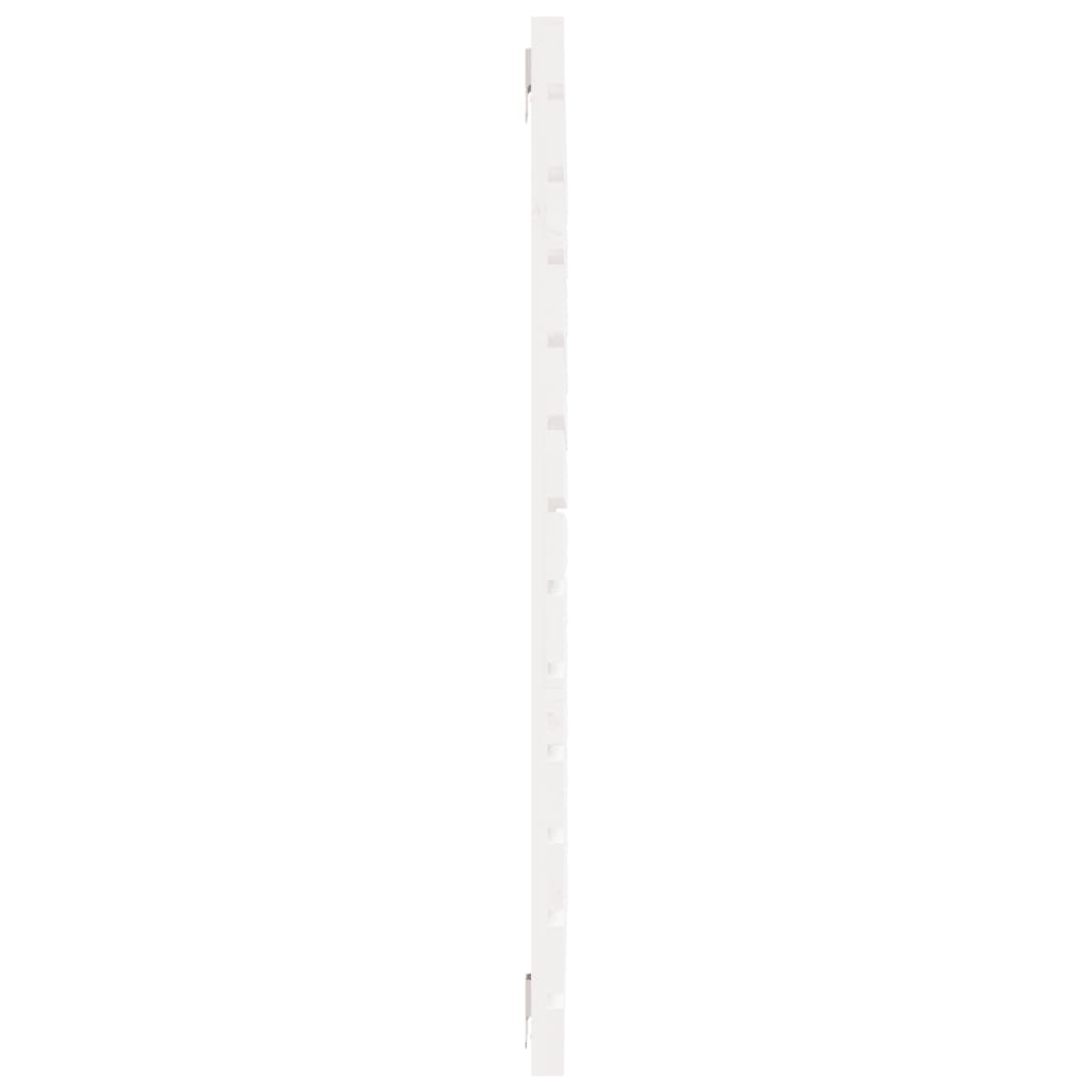 vidaXL Wall Headboard White 126x3x91.5 cm Solid Wood Pine