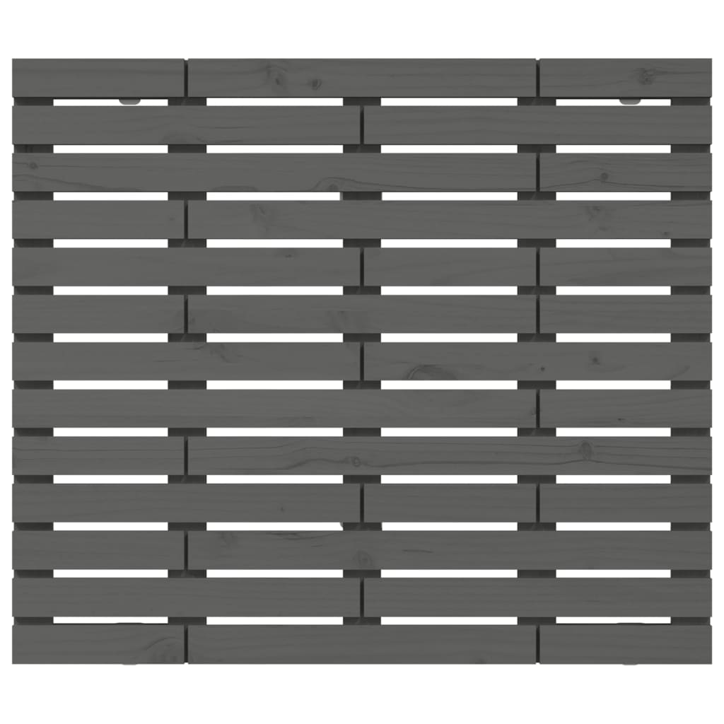 vidaXL Wall Headboard Grey 126x3x91.5 cm Solid Wood Pine