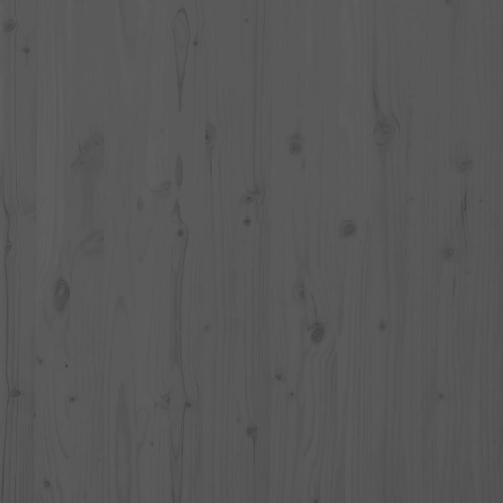 vidaXL Wall Headboard Grey 126x3x91.5 cm Solid Wood Pine