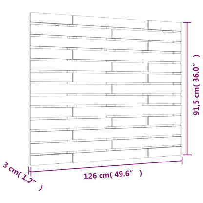 vidaXL Wall Headboard Grey 126x3x91.5 cm Solid Wood Pine