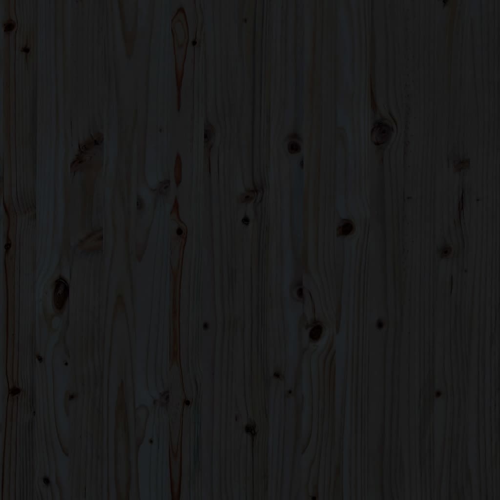 vidaXL Wall Headboard Black 126x3x91.5 cm Solid Wood Pine