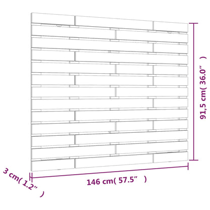 vidaXL Wall Headboard 146x3x91.5 cm Solid Wood Pine