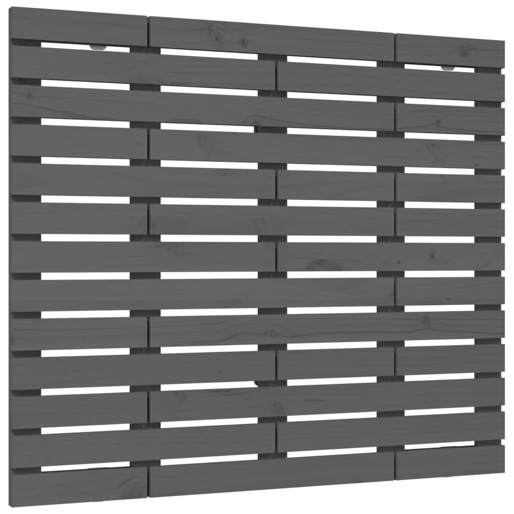 vidaXL Wall Headboard Grey 146x3x91.5 cm Solid Wood Pine