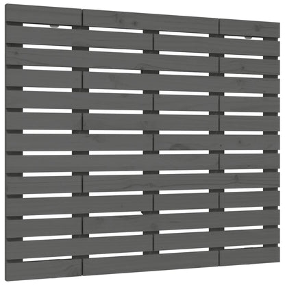 vidaXL Wall Headboard Grey 146x3x91.5 cm Solid Wood Pine