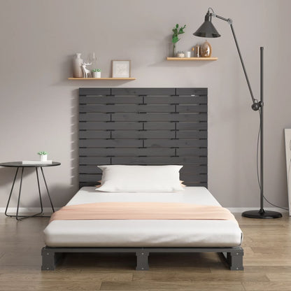 vidaXL Wall Headboard Grey 146x3x91.5 cm Solid Wood Pine