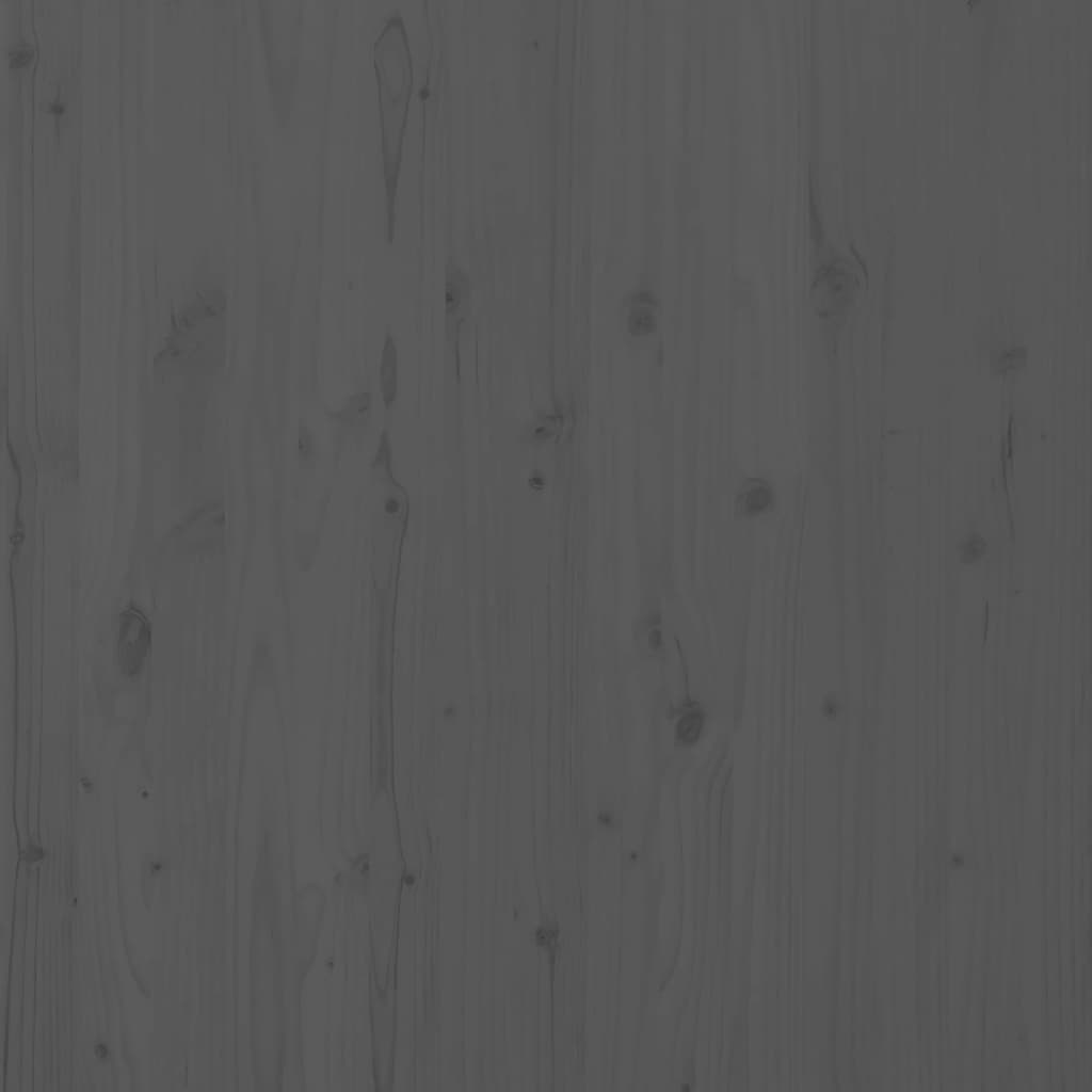 vidaXL Wall Headboard Grey 146x3x91.5 cm Solid Wood Pine