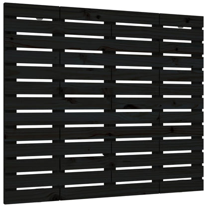 vidaXL Wall Headboard Black 146x3x91.5 cm Solid Wood Pine