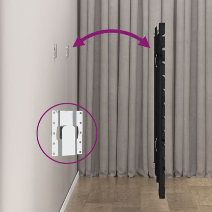 vidaXL Wall Headboard Black 146x3x91.5 cm Solid Wood Pine