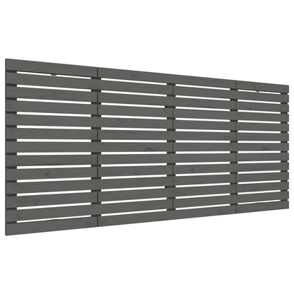 vidaXL Wall Headboard Grey 156x3x91.5 cm Solid Wood Pine