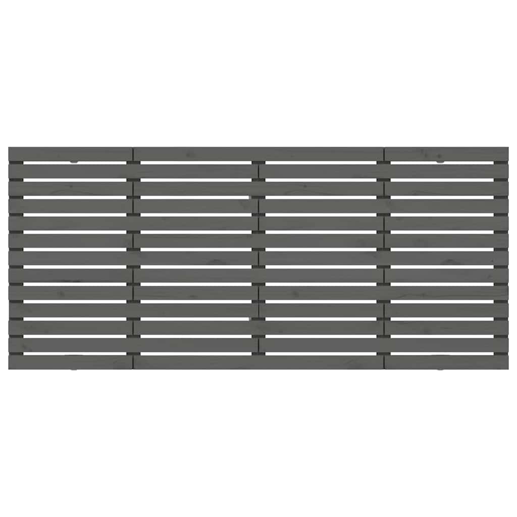 vidaXL Wall Headboard Grey 156x3x91.5 cm Solid Wood Pine
