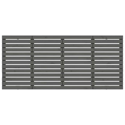vidaXL Wall Headboard Grey 156x3x91.5 cm Solid Wood Pine