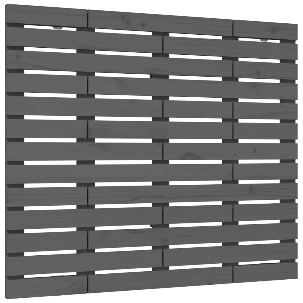 vidaXL Wall Headboard Grey 81x3x91.5 cm Solid Wood Pine