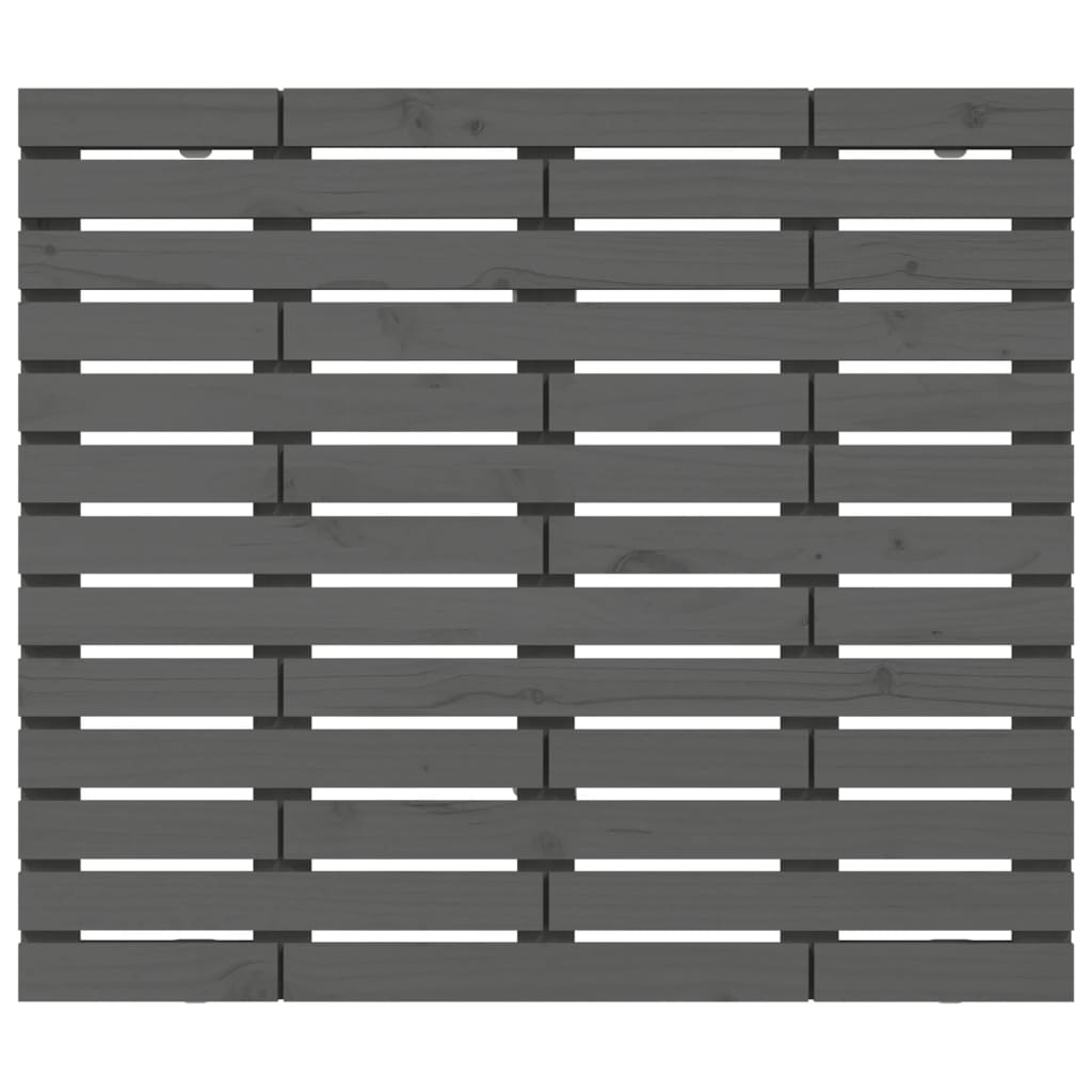 vidaXL Wall Headboard Grey 81x3x91.5 cm Solid Wood Pine
